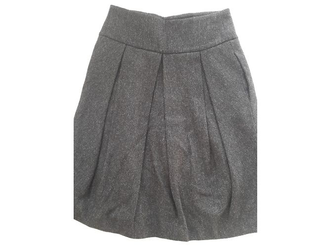 Massimo Dutti Wollrockanzug, Größe 38, blaue und graue Farbe - Ansicht 9