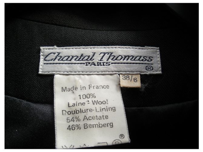 Chantal Thomass Jacke aus schwarzer Wolle - Ansicht 7