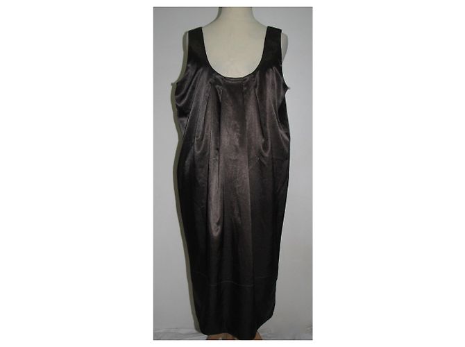 Hugo Boss Satin Slip Dress Dunkelgrau Anthrazitgrau - Ansicht 3
