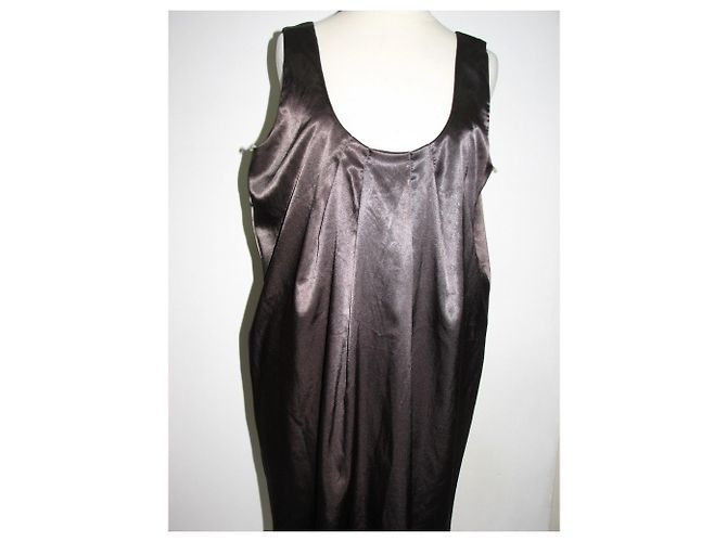 Hugo Boss Satin Slip Dress Dunkelgrau Anthrazitgrau - Ansicht 4