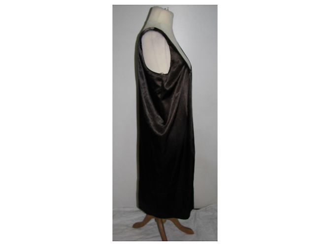Hugo Boss Satin Slip Dress Dunkelgrau Anthrazitgrau - Ansicht 5