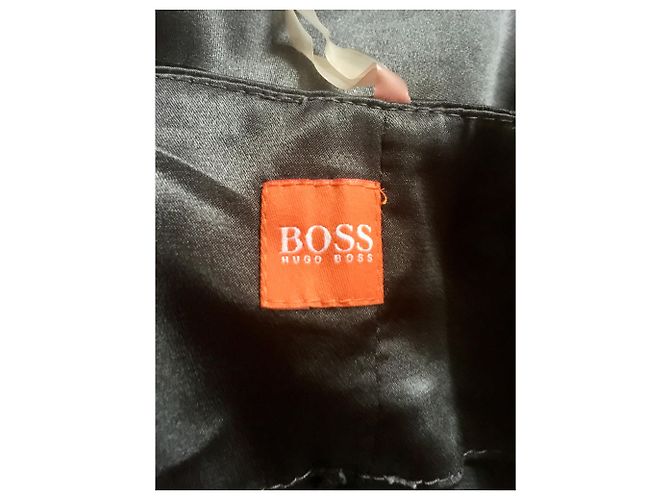 Hugo Boss Satin Slip Dress Dunkelgrau Anthrazitgrau - Ansicht 6