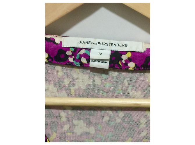 Diane Von Furstenberg Abito in jersey di seta Multicolore Porpora - vista 2