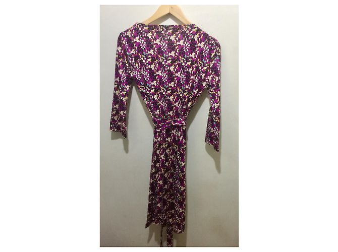 Diane Von Furstenberg Abito in jersey di seta Multicolore Porpora - vista 3