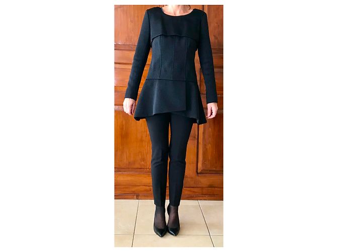 Abito Chanel nero in seta lana e nylon - vista 2