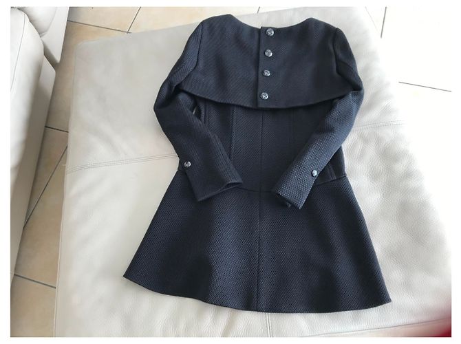 Abito Chanel nero in seta lana e nylon - vista 7