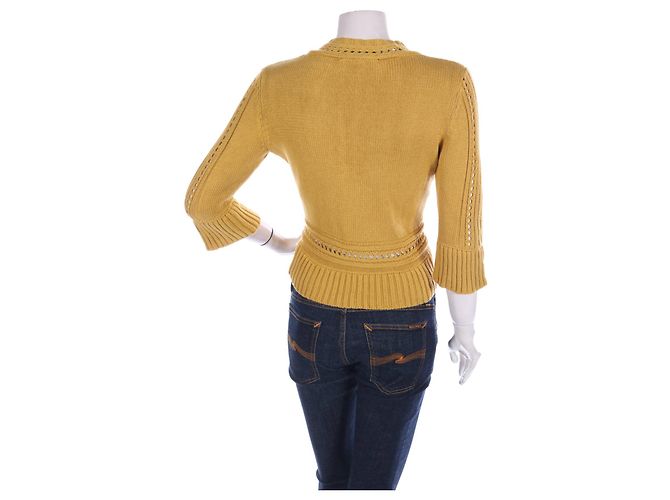 Cardigan in cotone giallo Nicole Miller S - vista 2