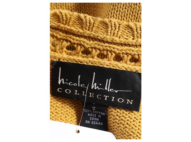 Cardigan in cotone giallo Nicole Miller S - vista 3