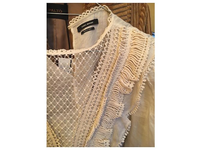 Camicetta Isabel Marant Color Eggshell Legno Bianco sporco - vista 2