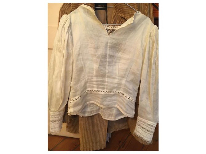 Camicetta Isabel Marant Color Eggshell Legno Bianco sporco - vista 3