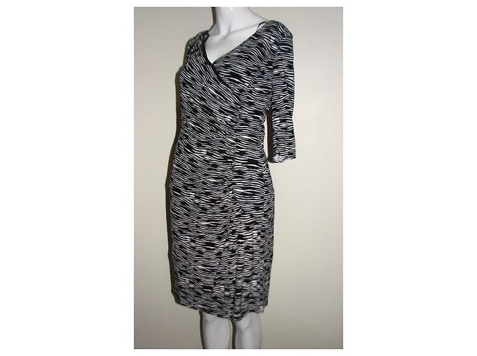 Coast Kleid Zebradruck Schwarz Weiß mit Rüschen Zebra-druck - Ansicht 4