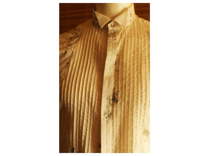 camicia con collo KENZO taglia 40 In perfette condizioni Bianco sporco - vista 3