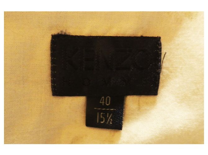 camicia con collo KENZO taglia 40 In perfette condizioni Bianco sporco - vista 4