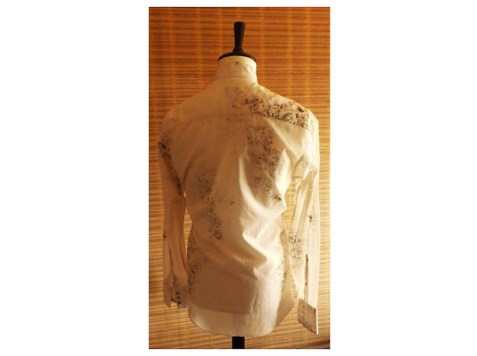 camicia con collo KENZO taglia 40 In perfette condizioni Bianco sporco - vista 5
