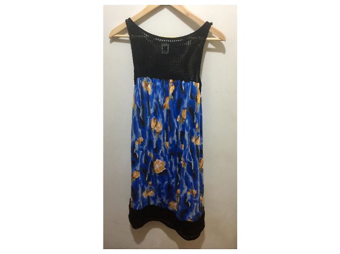 M Missoni Kleid mit Beinspitze innen Blau Mehrfarben - Ansicht 4