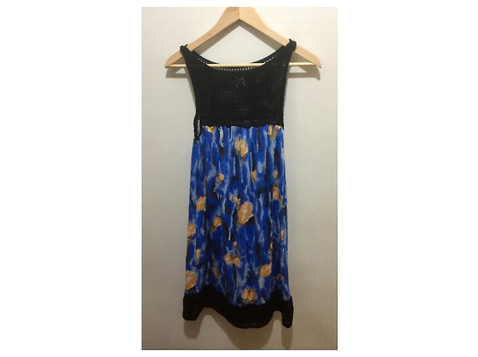 M Missoni Kleid mit Beinspitze innen Blau Mehrfarben - Ansicht 7