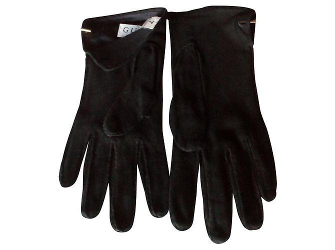 GUCCI Schwarze Wildlederhandschuhe - Ansicht 2