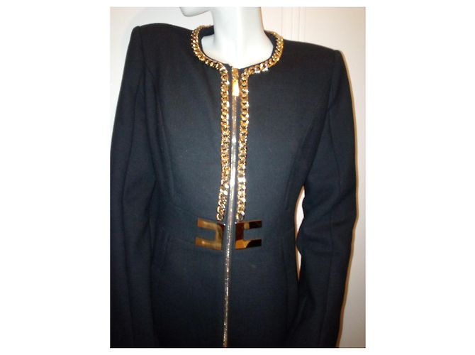 Elisabetta Franchi Cappotto nero - vista 4