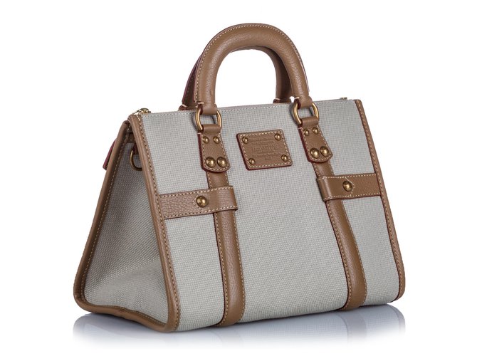 Louis Vuitton Grey Toile Trianon Neverfull PM Marrone Grigio Marrone chiaro - vista 2