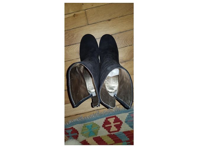 Botas Isabel Marant Garett de ante negro - vista 4