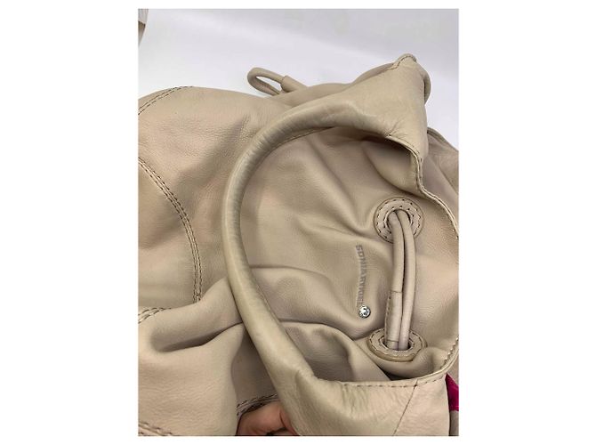 Borsa in pelle Sonia Rykiel rosa beige - vista 11