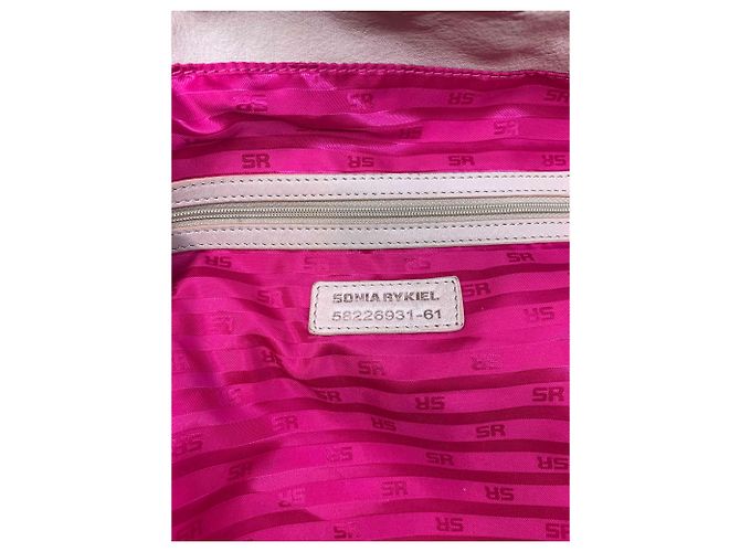 Borsa in pelle Sonia Rykiel rosa beige - vista 12