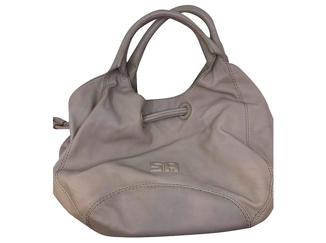 Borsa in pelle Sonia Rykiel rosa beige - vista 3