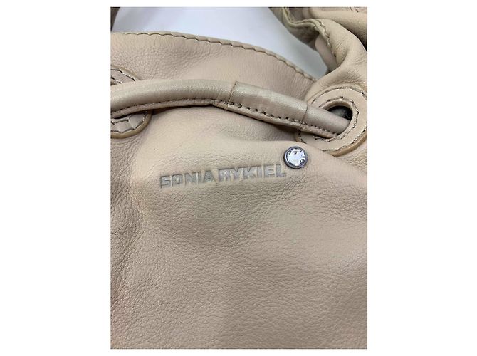 Borsa in pelle Sonia Rykiel rosa beige - vista 5