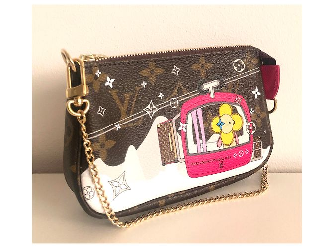 Louis Vuitton Pohctte Accessori Christmas Mini Edition Vivienne Marrone - vista 2