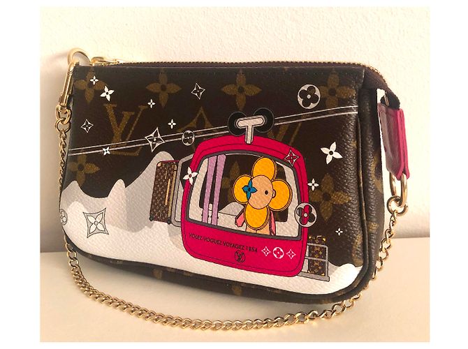 Louis Vuitton Pohctte Accessori Christmas Mini Edition Vivienne Marrone - vista 4