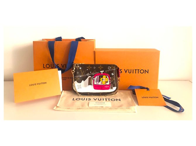 Louis Vuitton Pohctte Accessori Christmas Mini Edition Vivienne Marrone - vista 9