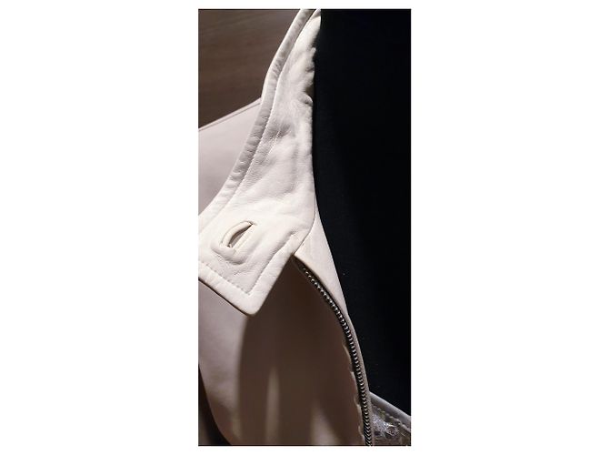 Hermès Leder Wendejacke Grau Aus weiß - Ansicht 12
