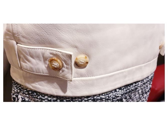 Hermès Leder Wendejacke Grau Aus weiß - Ansicht 13