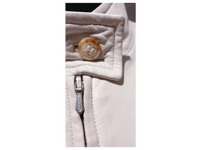 Hermès Leder Wendejacke Grau Aus weiß - Ansicht 15