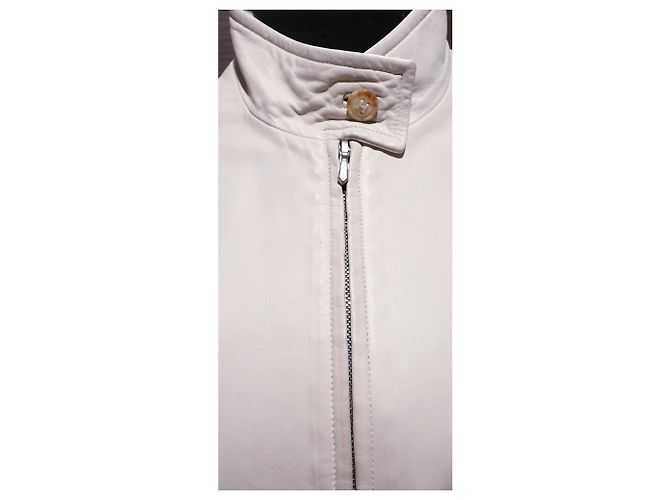 Hermès Leder Wendejacke Grau Aus weiß - Ansicht 18
