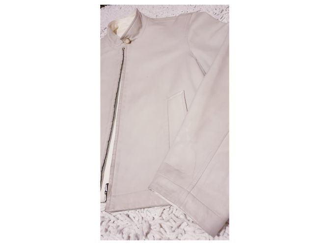 Hermès Leder Wendejacke Grau Aus weiß - Ansicht 22