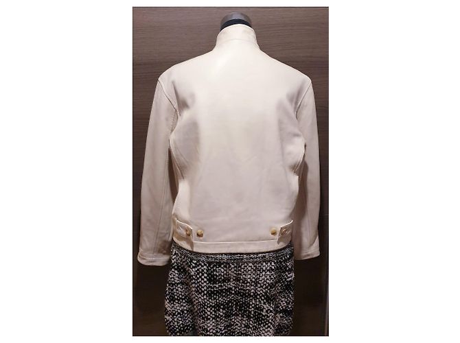 Hermès Leder Wendejacke Grau Aus weiß - Ansicht 26