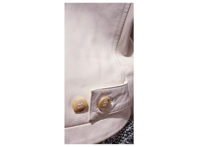 Hermès Leder Wendejacke Grau Aus weiß - Ansicht 28