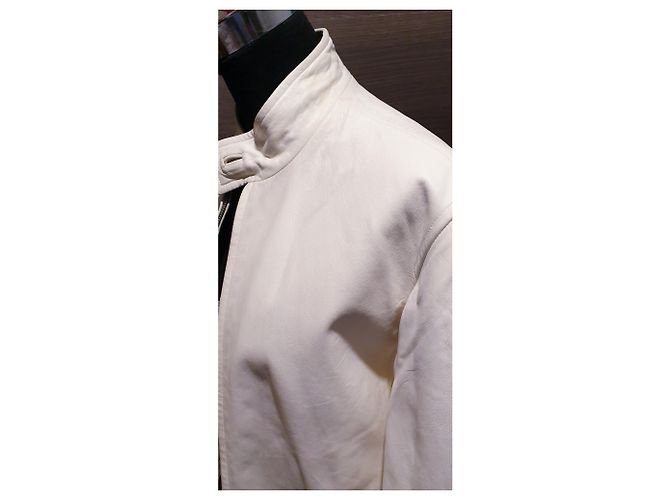 Hermès Leder Wendejacke Grau Aus weiß - Ansicht 8