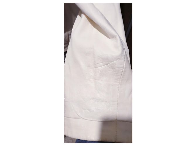 Hermès Leder Wendejacke Grau Aus weiß - Ansicht 9