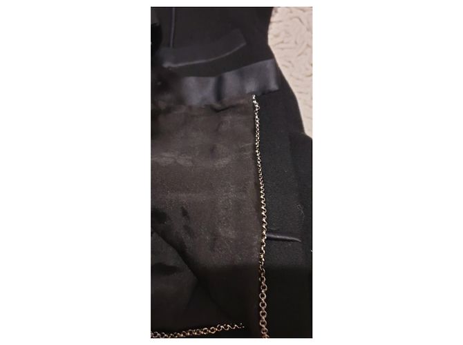Conjunto de jaqueta Chanel / calça de lã e seda Preto - vista 13