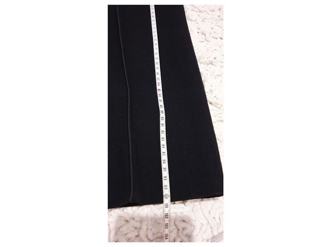 Conjunto de jaqueta Chanel / calça de lã e seda Preto - vista 18