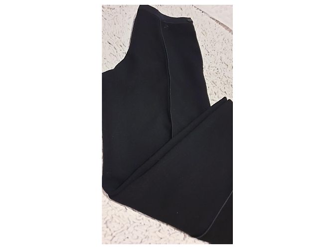 Conjunto de jaqueta Chanel / calça de lã e seda Preto - vista 5