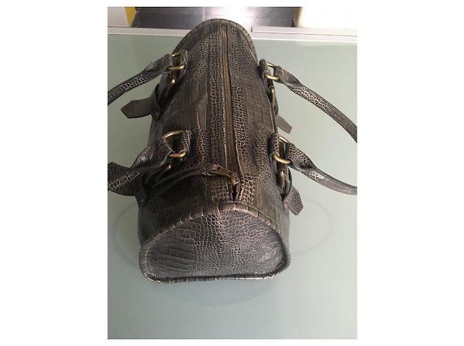 Borsa Longchamp Kate Moss in pelle grigio scuro Grigio antracite - vista 4
