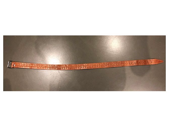 Autre Marque handmade soft leather belt T. 90-95 Unisex Cognac - view 4