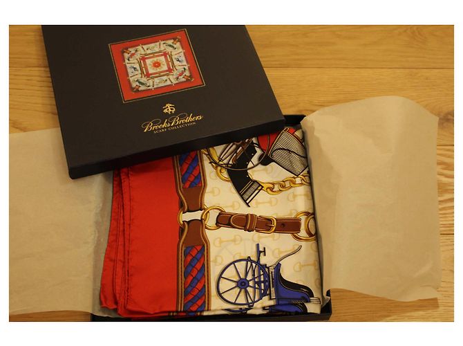 Autre Marque Sciarpa in seta Brooks Brothers 90 Motivi Cabriolet Multicolore - vista 2