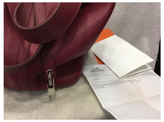 Hermès Picotina Bordeaux - vista 3