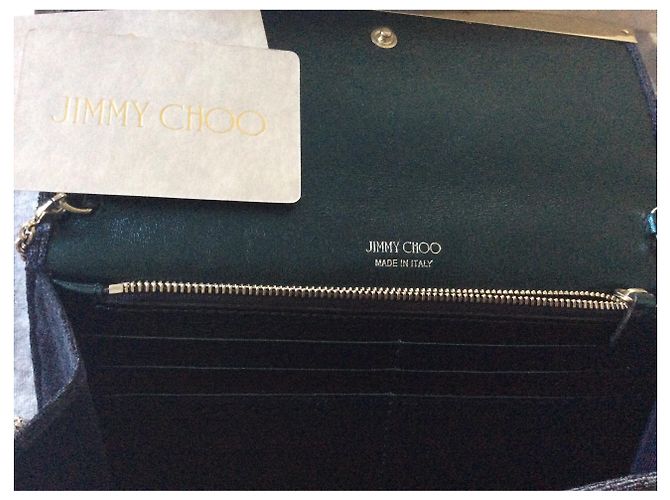 Pochette Jimmy Choo Blu Denim con Catena Blu scuro - vista 3