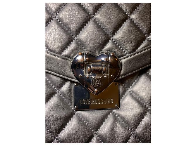 Love Moschino saco prateado acolchoado - vista 12