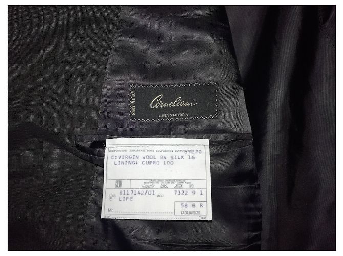 CORNELIANI Linea Sartoria Wool & Silk Grey Suit Jacket / Blazer, Size 58 Dark grey - view 6